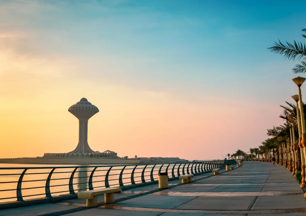 Al Khobar corniche at sunset